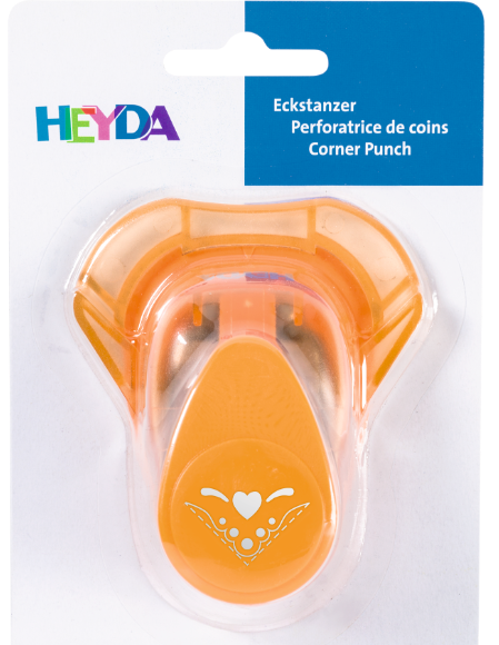 Corner motif punch - heart - 25mm